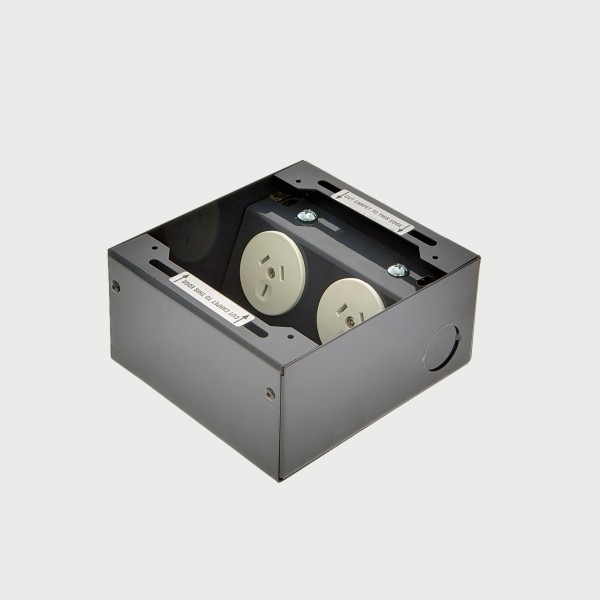 FOBBR19R2PS67 - FFOB-149B-2A Floor Box 2 x 10Amp Round Auto switched GPOs