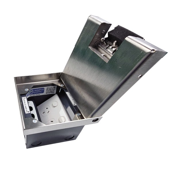 FOBSS19R1STDO3D - FFOB-149/2P3D Floor Box 1 x Standard Double GPO  3 x  Gang Data