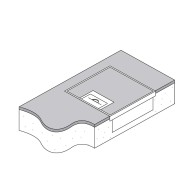 FFOB-149/2P3D Floor Box 2 x 10Amp Round Auto switched GPOs 3 Gang Data