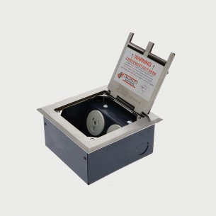 FOBSSF2PS67 - FFOB-143 Floor Box 2 x 10Amp Round Auto switched GPOs