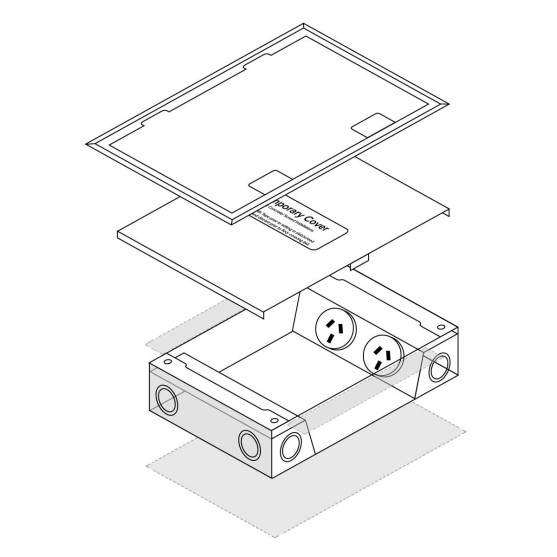 FFOB-290S/70 2 X 10amp Auto Switched Outlets and 3 x Single Data