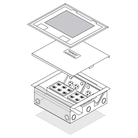 FFOB-340 4 X DGPO Outlet 12 Single Data Outlets