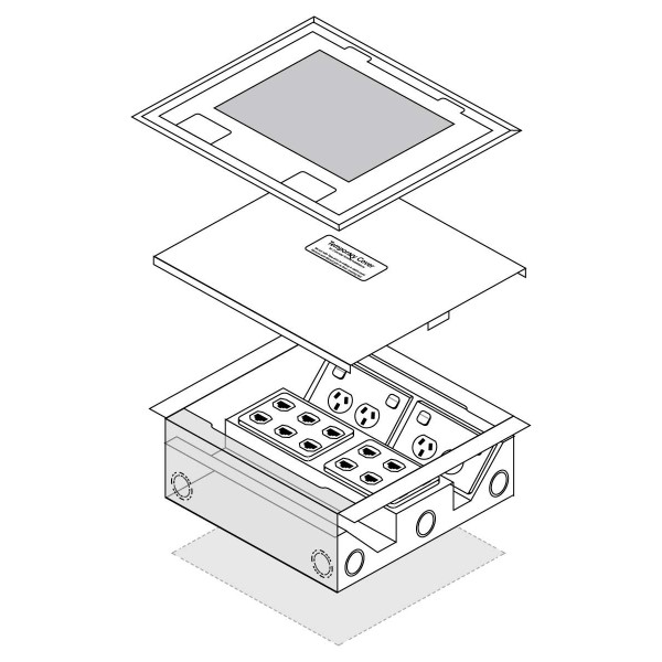 FFOB-340 4 X DGPO Outlet 12 Single Data Outlets