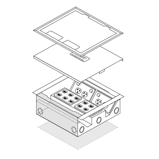 FFOB-340S 4 X DGPO Outlet 12 Single Data Outlets