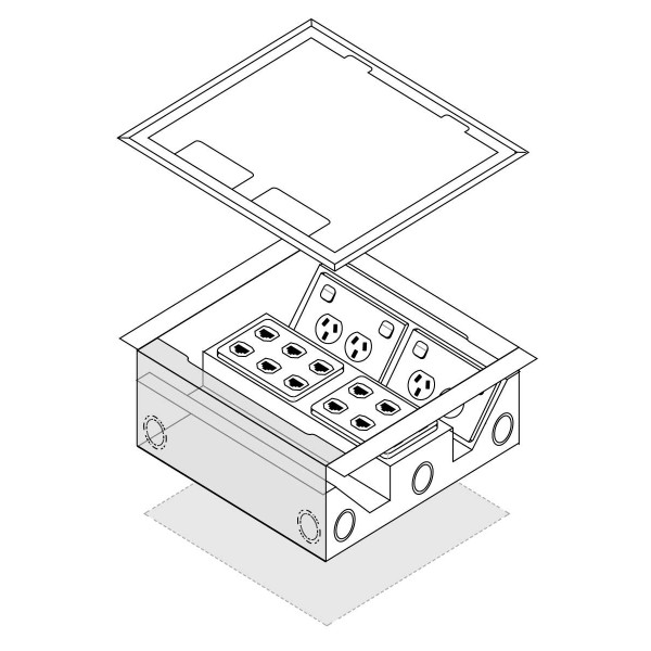 FFOB-340S 4 X DGPO Outlet 12 Single Data Outlets
