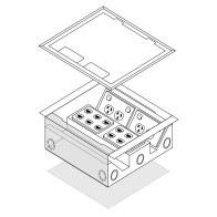 FFOB-340S 4 X DGPO Outlet 12 Single Data Outlets