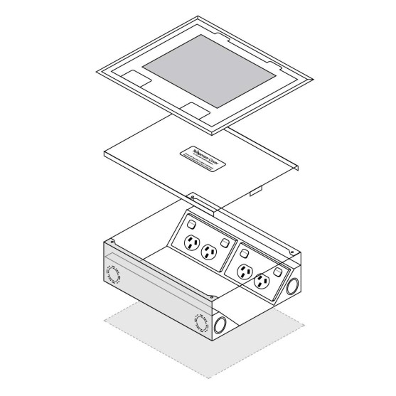 FFOB-340 2 X DGPO Outlet 12 Single Data Outlets