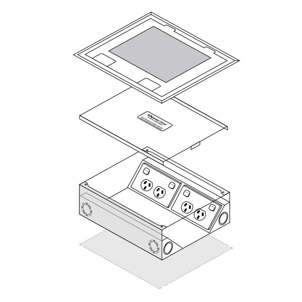 FFOB-340 2 X DGPO Outlet 12 Single Data Outlets