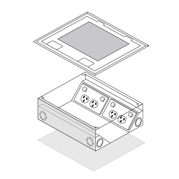 FFOB-340 2 X DGPO Outlet 12 Single Data Outlets