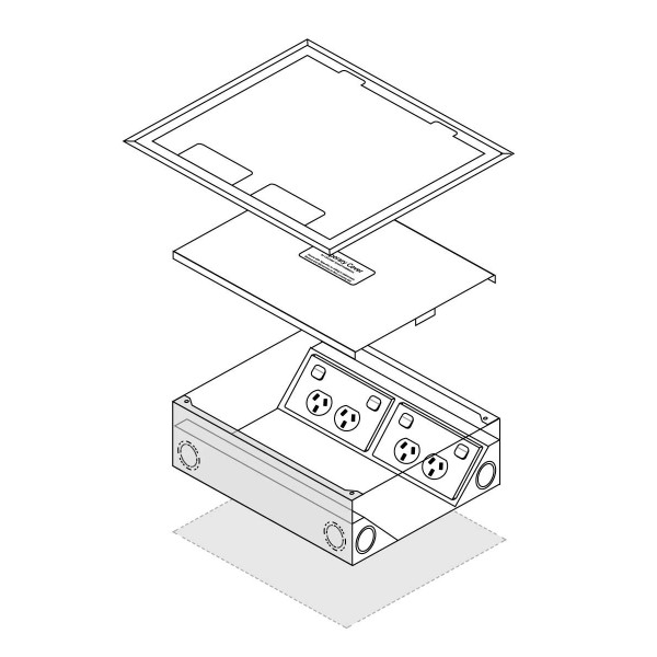 FFOB-340S 2 X DGPO Outlet 12 Single Data Outlets
