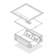 FFOB-340S 2 X DGPO Outlet 12 Single Data Outlets