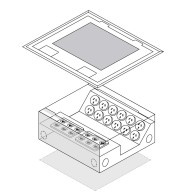 FFOB-340 12 X 10amp Auto Switched Outlet 12 X 10amp Auto Switched Outlet 12 Single Data Outlets