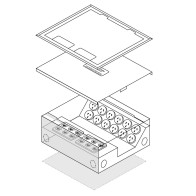FFOB-340S 12 X 10amp Auto Switched Outlet 12 X 10amp Auto Switched Outlet 12 Single Data Outlets