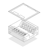 FFOB-340S 12 X 10amp Auto Switched Outlet 12 X 10amp Auto Switched Outlet 12 Single Data Outlets