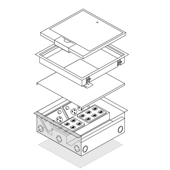FFOB-538 4 X 10amp DGPO OUTLET 12 X SINGLE DATA