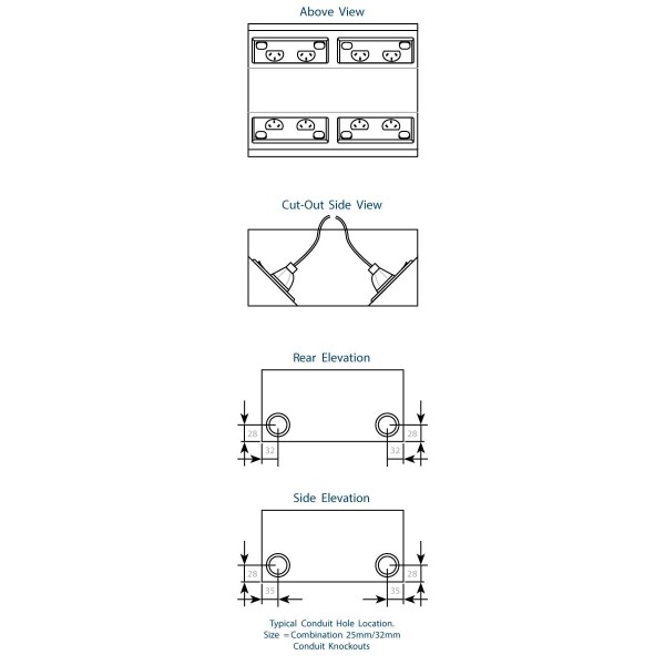 FFOB-568 4 x DGPO POWER OUTLETS