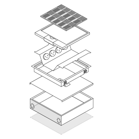 FFOB-570 4 X 10amp AUTO SWITCHED OUTLET 4 x SINGLE DATA