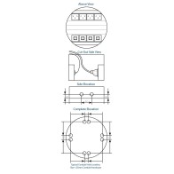 FFOB-595 ROUND CARCASS 4 X 10amp AUTO SWITCHED OUTLET 4 X SINGLE DATA