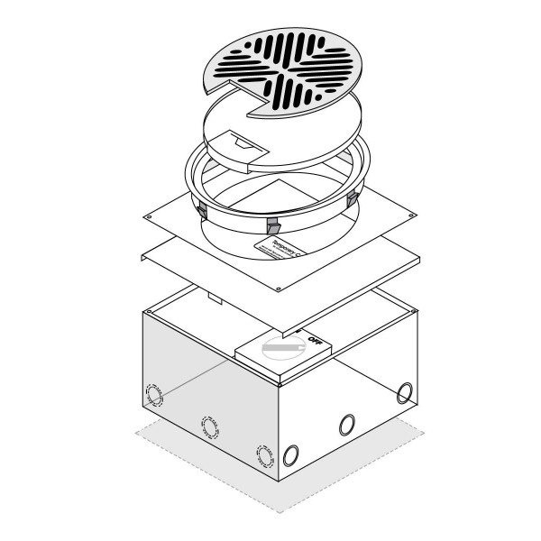 FFOB-599 KIOSK BOX PROVISION 2 X IP66 SURFACE SWITCHES
