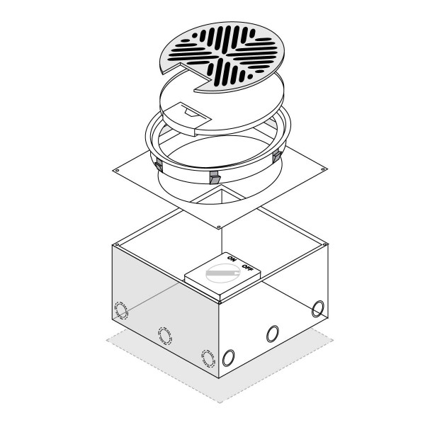 FFOB-599 KIOSK BOX PROVISION 2 X IP66 SURFACE SWITCHES