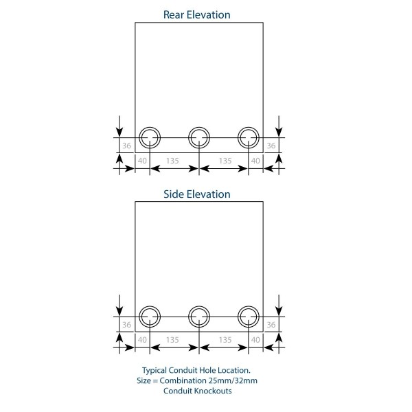 FFOB-599 KIOSK BOX PROVISION 2 X IP66 SURFACE SWITCHES