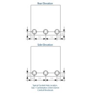 FFOB-599 KIOSK BOX PROVISION 2 X IP66 SURFACE SWITCHES