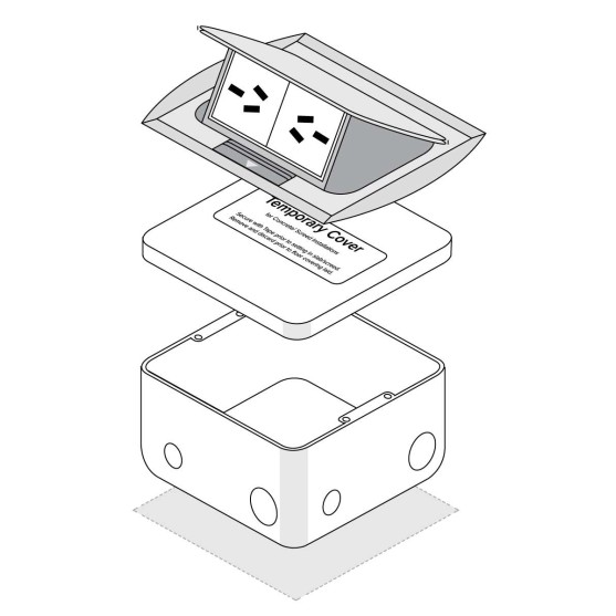 FFOB-122  2 X 10Amp AUTO SWITCHED GPO OUTLET