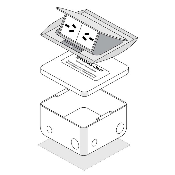 FFOB-122  2 X 10Amp AUTO SWITCHED GPO OUTLET