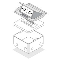 FFOB-122  2 X 10Amp AUTO SWITCHED GPO OUTLET
