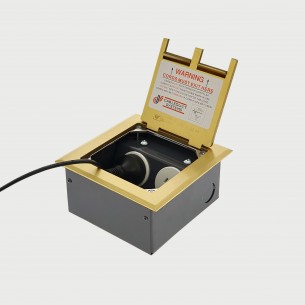 FOBBRF2PS67 -  FFOB-142 Floor Box 2 x 10Amp Round Auto switched GPOs