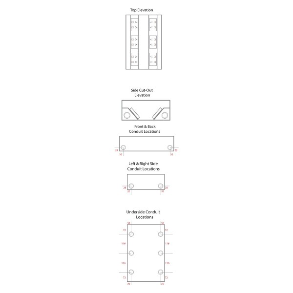 FOBSS19R6STDO - FFOB-430SS Floor Box 6 x STANDARD OUTLETS