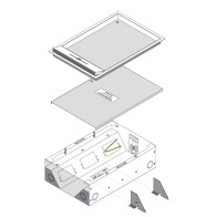 Stainless Tile Recessed Box, 6 x Double GPO | Cableduct