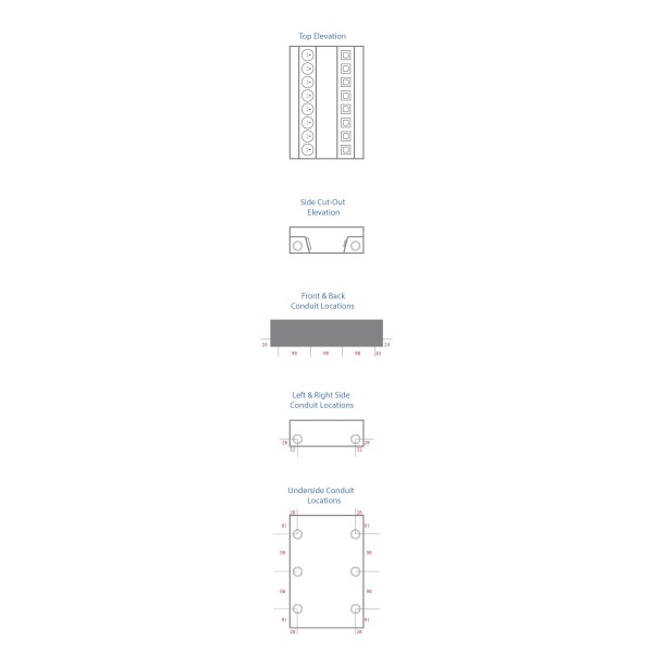 FOBSS19F8P8DS80 - FFOB-430S/80-SS Floor Box 8 X Auto Switched Outlets 8 x Data