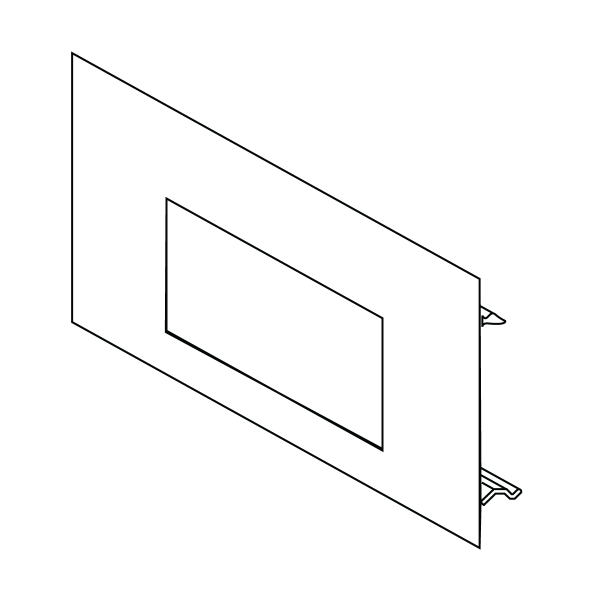 AK SERIES CLIP IN FRONT COVER NATURAL ANODISED TO SUIT 200MM HIGH DUCT (AKS200FP-NA)