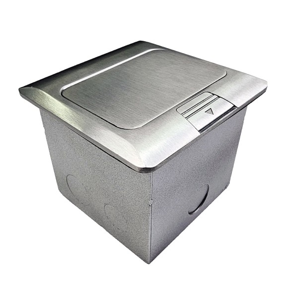 POP UP OUTLET BOX STAINLESS STEEL FLUSH 1 X Auto-Swiched Outlet (XL Carcass)