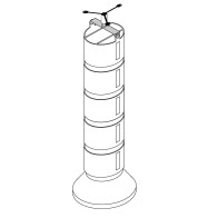 Under Desk Umbilical Round White
