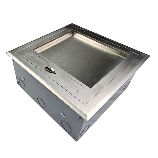 FFOB-250/8P8D STAINLESS STEEL RECESSED LID 8 POWER 8 DATA