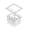 FFOB-148BLK Floor Box 1 x Standard  DGPOs + 3 Data Provisions