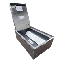 FOBSS19R6STDO - FFOB-430SS Floor Box 6 x STANDARD OUTLETS
