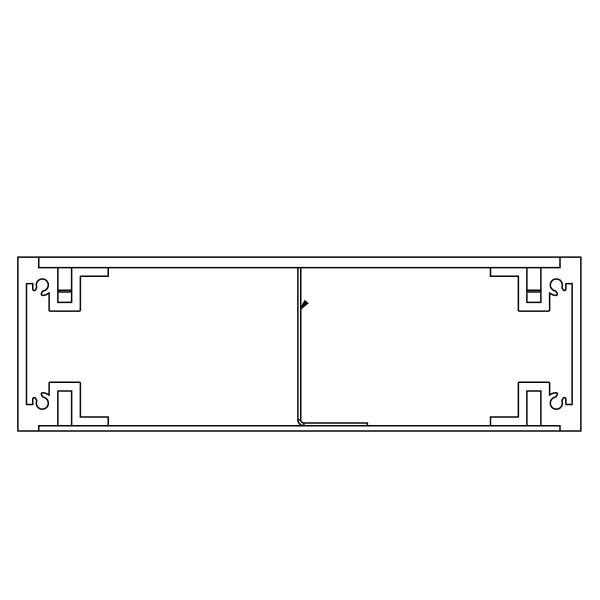 50mm Deep Aluminium sided In Floor Duct