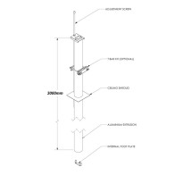 SP50 Round Service Column 50mm | Cableduct Systems