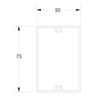 SP7550 Rectangular Service Column 75x50mm | Cableduct Systems