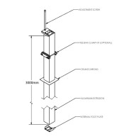 SP8080 Square Service Column 80x80mm | Cableduct Systems