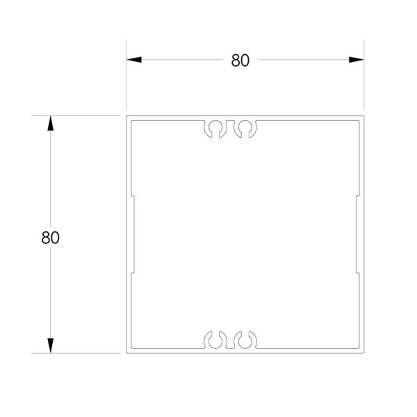 SP8080 Square Service Column 80x80mm | Cableduct Systems