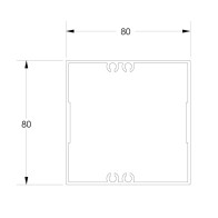 SP8080 Square Service Column 80x80mm | Cableduct Systems
