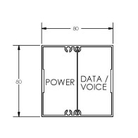 SP8080 Square Service Column 80x80mm | Cableduct Systems