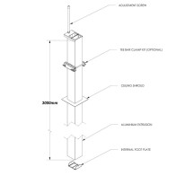 SP100100 Square Service Column 100x100mm | Cableduct Systems
