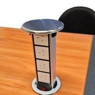 CDS4P Pull-Up Power Tower, 4 Auto-Switched Outlets | Cableduct Systems