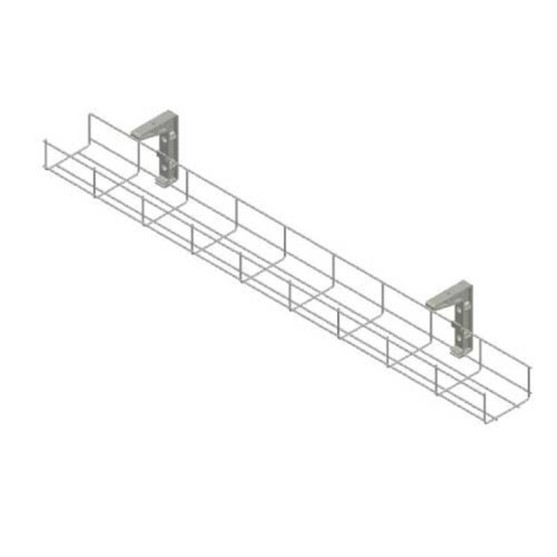 Under Desk Cable Basket Kit, White | Cableduct Systems