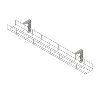 Under Desk Cable Basket Kit, White | Cableduct Systems